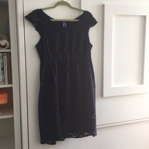 Seraphine Sloane navy lace maternity dress